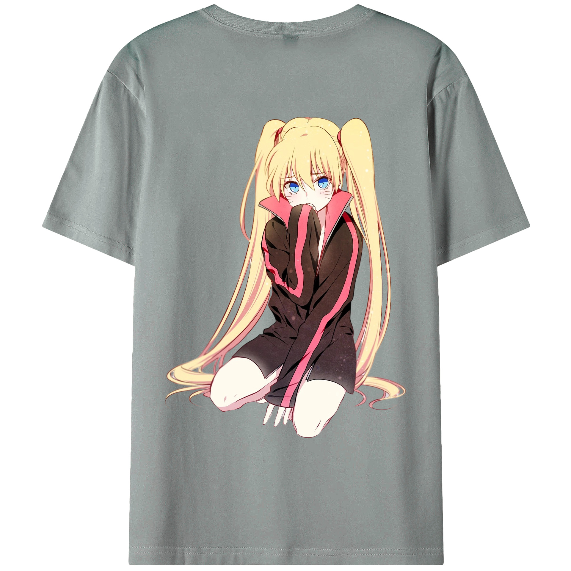 （画像用） NARUTO -ナルト- うずまき ナルト Uzumaki Naruto 綿100％ メンズ半袖Tシャツ（バックプリント） 通気性